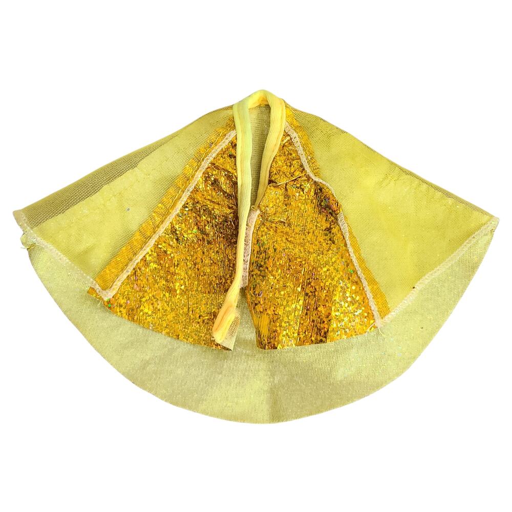 Barbie Size Gold Glitter Sheer Capelet Doll Clothes 11.5 Inch